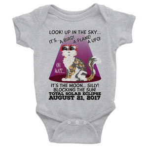 Baby/Infant Solar Eclipse Onesies-Bodysuit - "Calico Cat" Look! Up In The Sky August 21, 2017