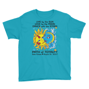 Boys Solar Eclipse Short Sleeve T-Shirt - Diego & Frida - Live Love Dance Path of Totality August 21, 2017