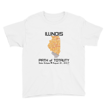 Boys Solar Eclipse Short Sleeve T-Shirt - Illinois - Path of Totality August 21, 2017 - Size S, M, L, XL, XS