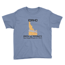 Boys Solar Eclipse Short Sleeve T-Shirt - Idaho - Path of Totality August 21, 2017 - Size XS, S, M, L, XL