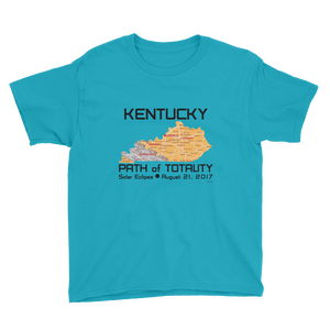 Boys Solar Eclipse Short Sleeve T-Shirt - Kentucky - Path of Totality August 21, 2017